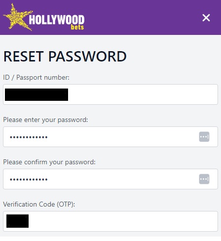 hollywood login password