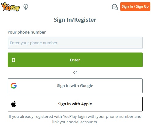 yesplay login my account