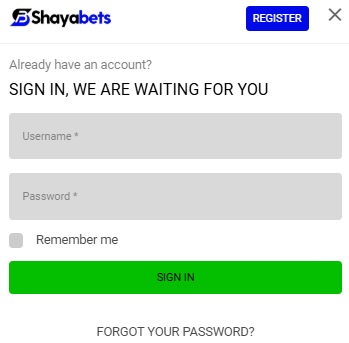 shayabets login